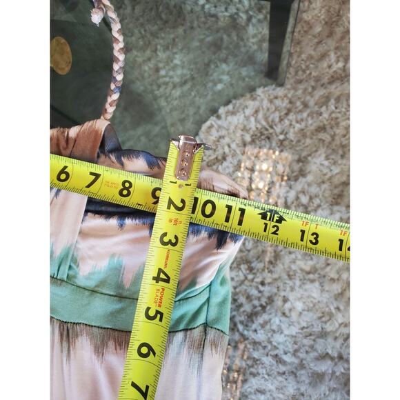 Neiman Marcus Women Multicolor Viscose Halter Neck Sleeveless Long Maxi Dress XS - Picture 7 of 11